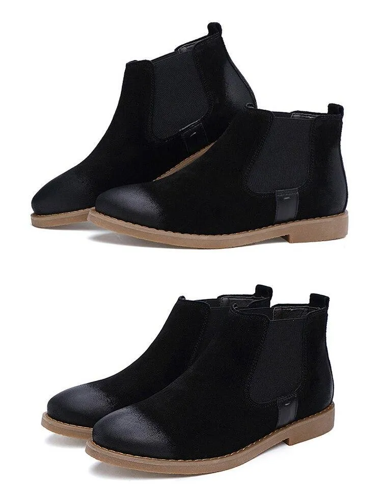 Angelo Ricci™ Chelsea Fashion Suede Leather Boots