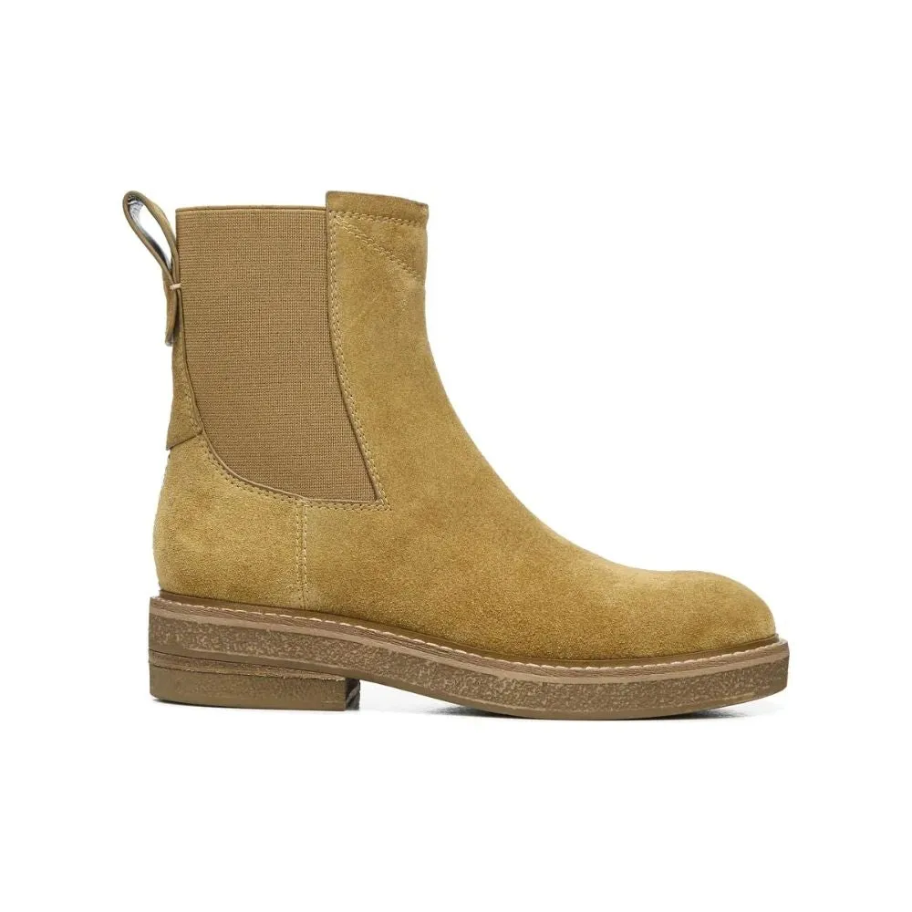 Bellina Caramel Suede Franco Sarto Ankle Boots