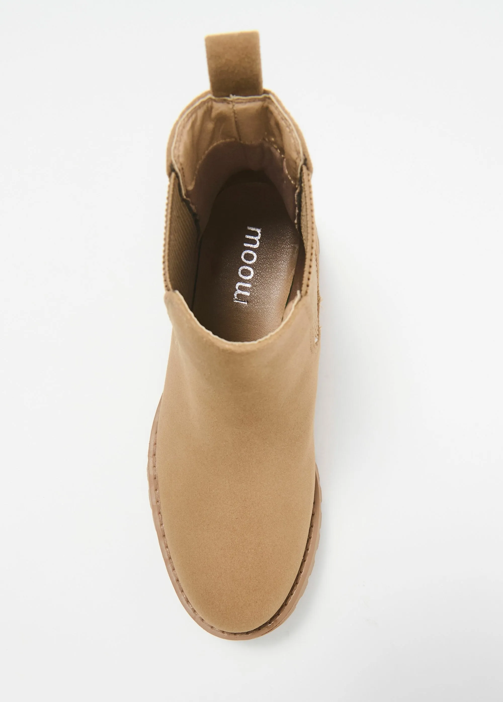 Boots Chelsea effet daim semelle crantée