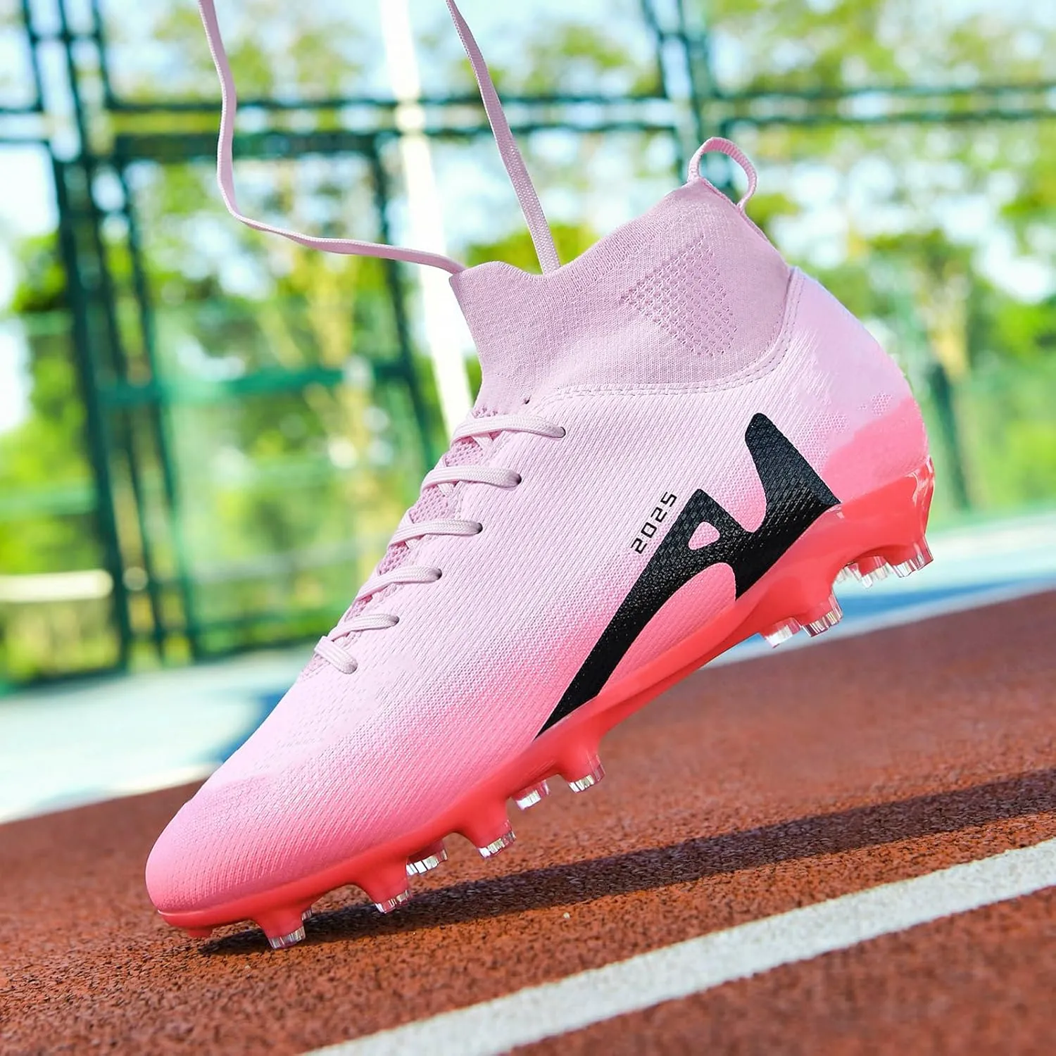 Boys' and Girls' Soccer Shoes TF Training Shoe Breathable, Anti Slip, Lightweight Sports Cleats for Boys and Girls' Football Suitable for Artificial Grass