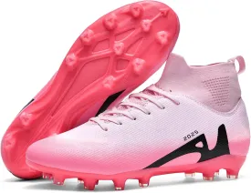 Boys' and Girls' Soccer Shoes TF Training Shoe Breathable, Anti Slip, Lightweight Sports Cleats for Boys and Girls' Football Suitable for Artificial Grass