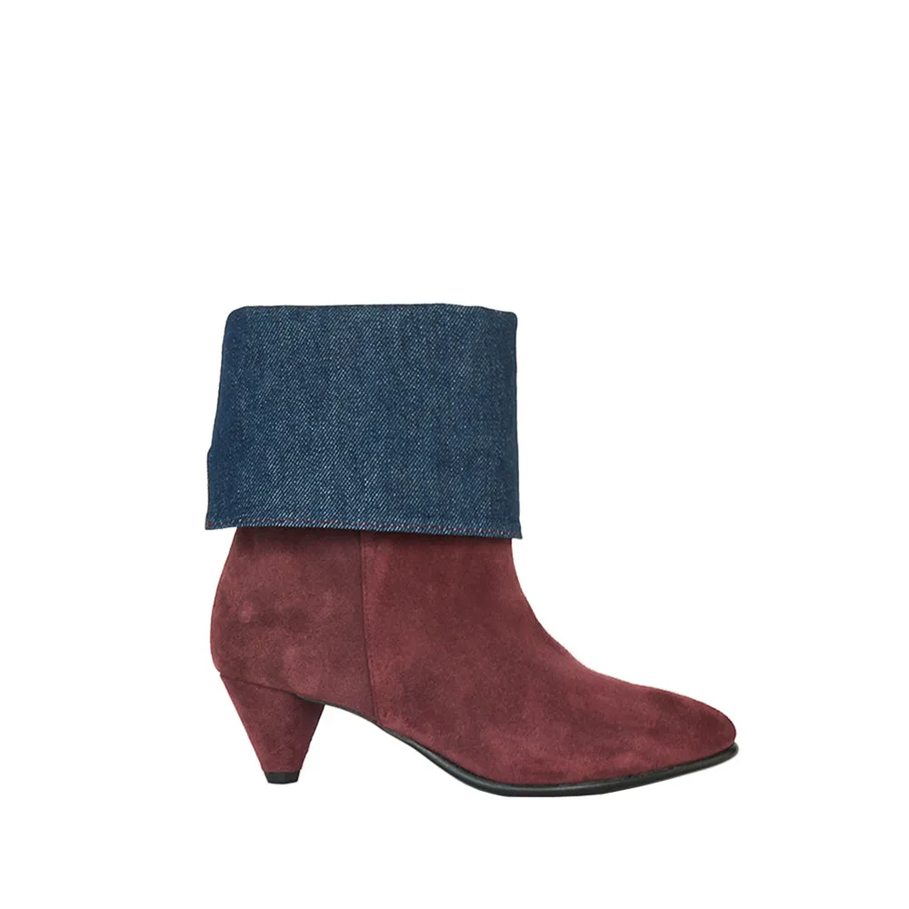 Cath - Plum - Lime - Recycled denim