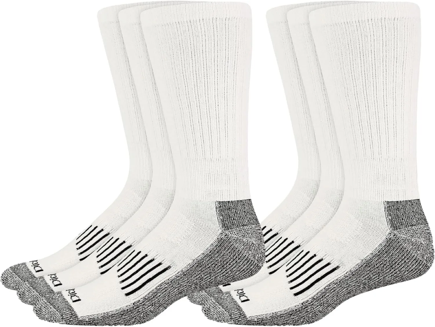 Dickies Men's Heavyweight Cushion Compression Work Crew Socks (3 & 6 Pairs)