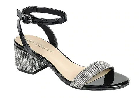 Forever Natalie-22 Women Open Toe Ankle Strap Low Chunky Block Heel Party/Dressy Sandals