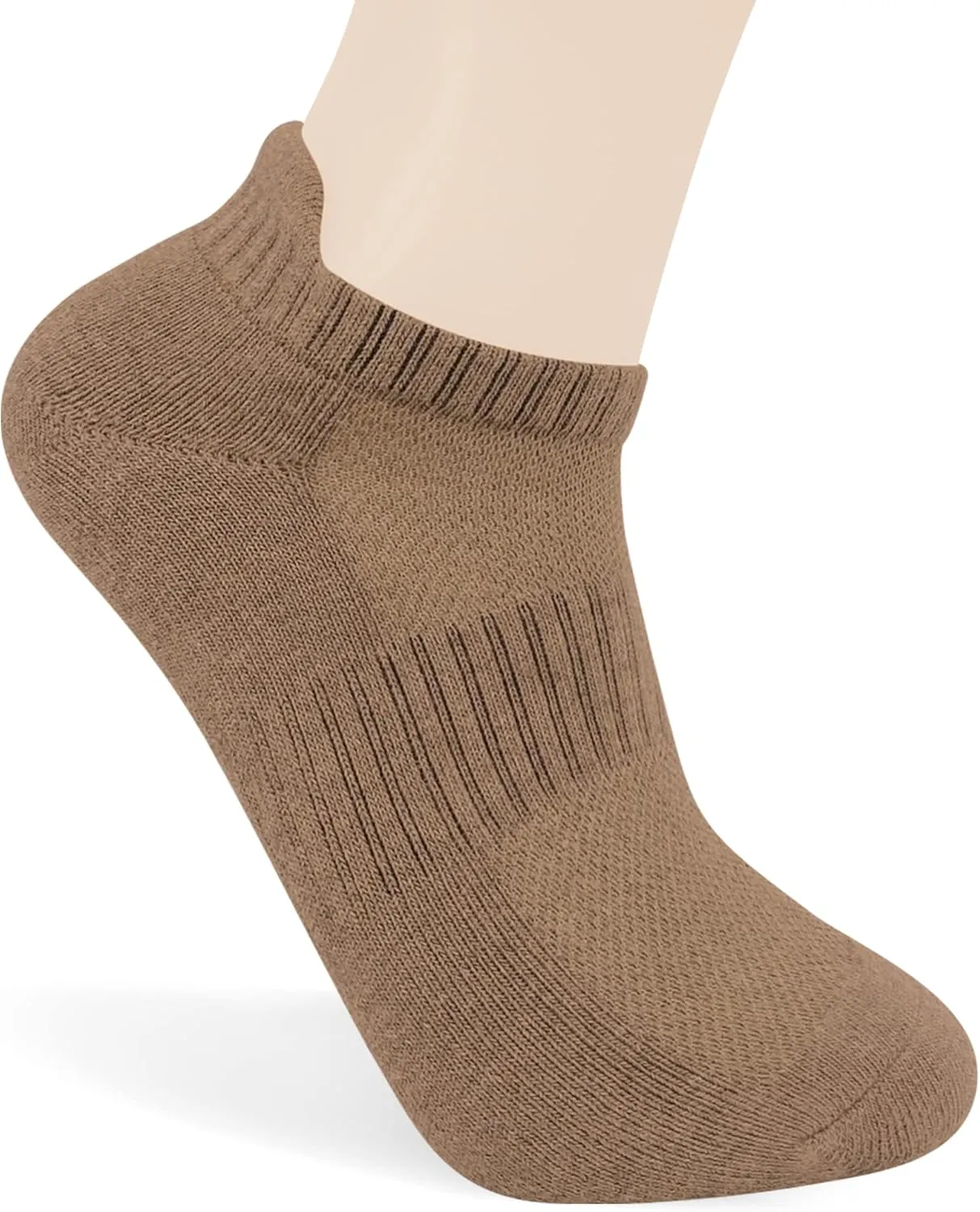 HaloYIYI Men's Ankle Athletic Moisture Wicking Cushion Low Cut Tab Socks 6 Pairs