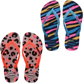 Havaianas Womens Slim Glitter Trendy Flip Flops