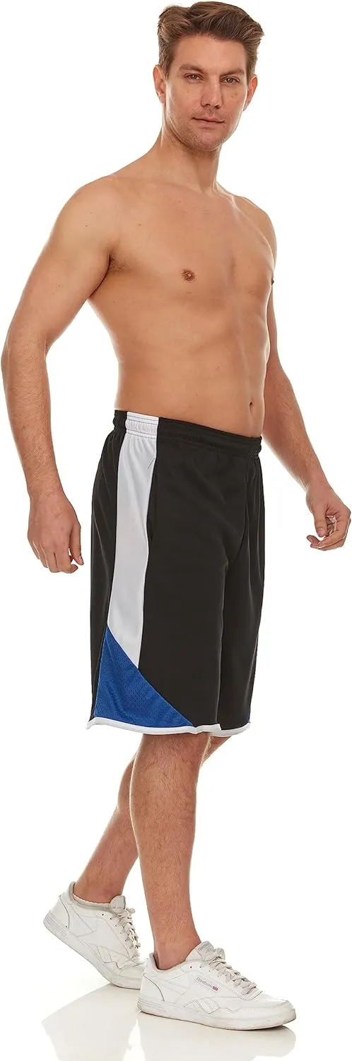 Mens Basketball Shorts with Pockets, Active Athletic Performance Gym Workout Shorts for Men Workout Shorts, 4 Pack