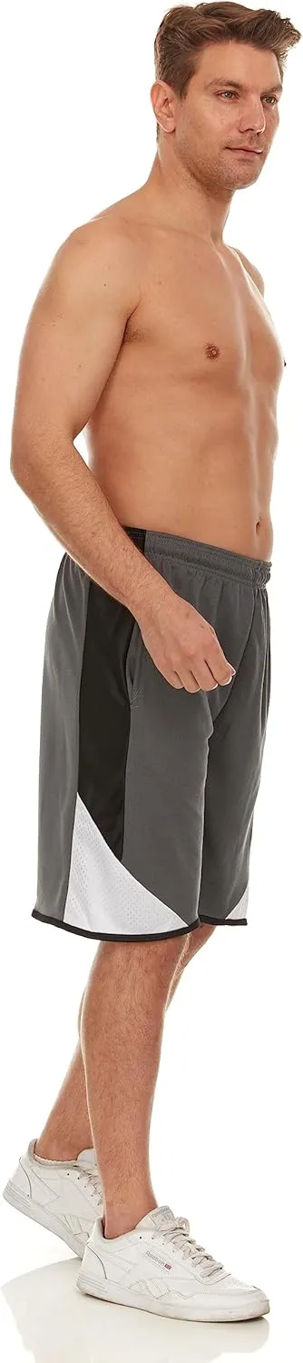 Mens Basketball Shorts with Pockets, Active Athletic Performance Gym Workout Shorts for Men Workout Shorts, 4 Pack