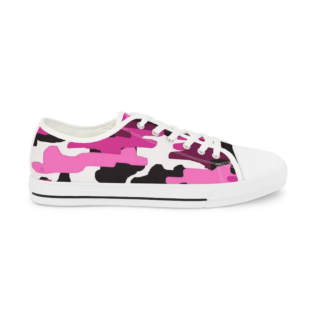 Purple Camo Men's Tennis Shoes, Camouflaged Military Print Best Men's Low Top Sneakers (US Size: 5-14)