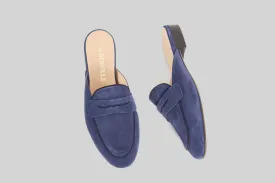 Raisa Blue Suede Slip-in Loafers