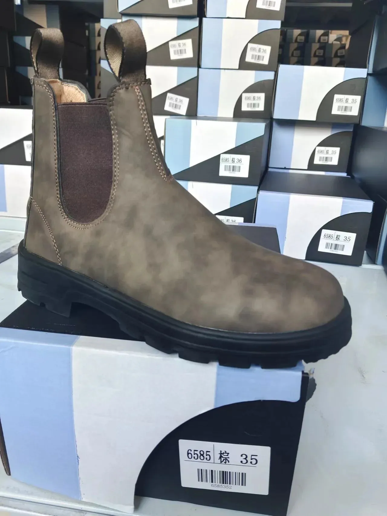 Retro Leather Ankle Chelsea Boots Casual