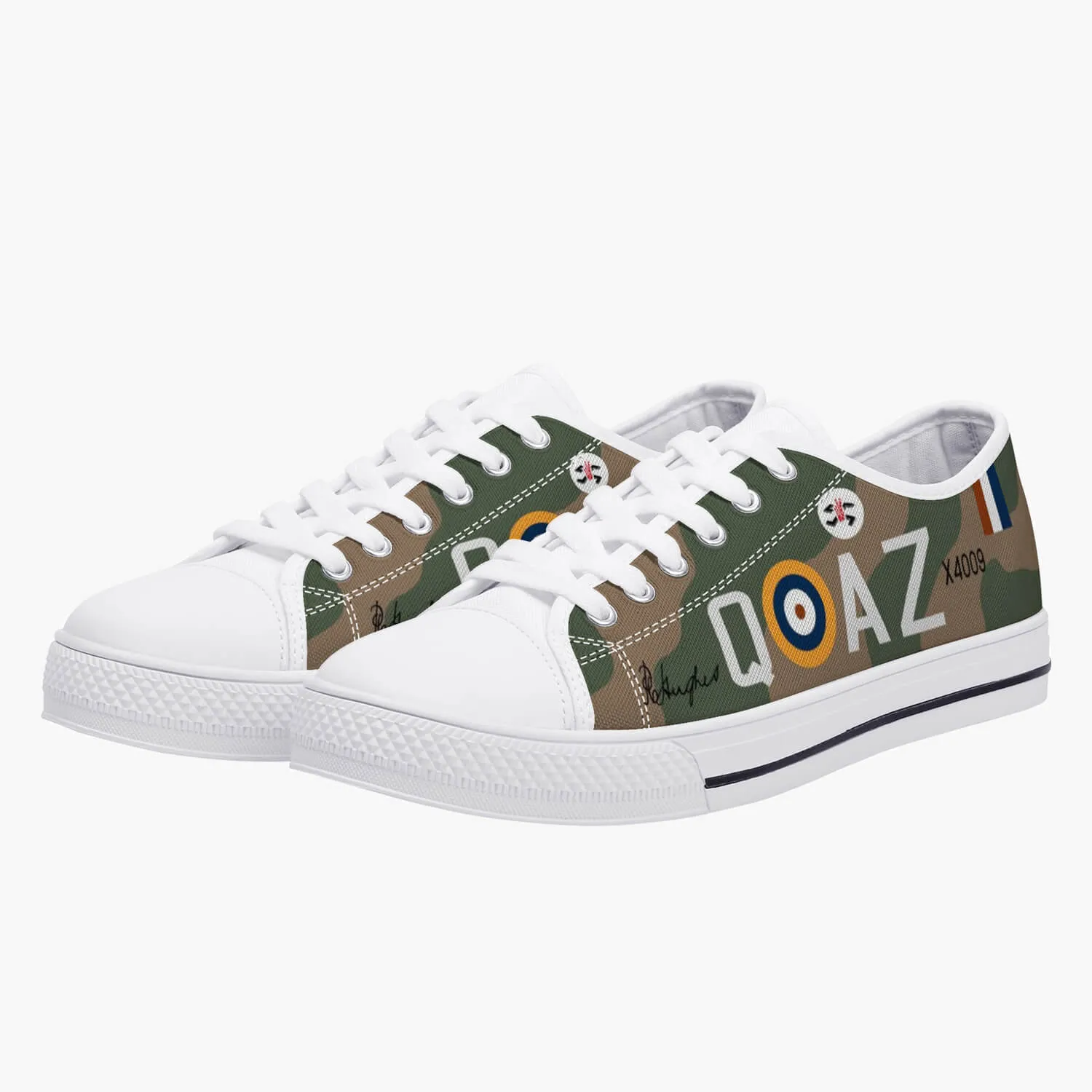 Spitfire "AZ-Q" of Pat Hughes Low Top Canvas Shoes