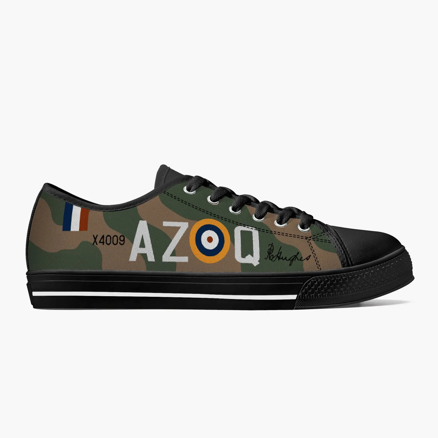 Spitfire "AZ-Q" of Pat Hughes Low Top Canvas Shoes