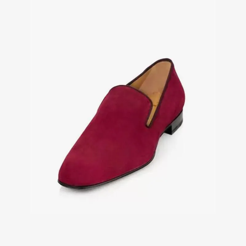 Square Toe Suede Leather Loafer