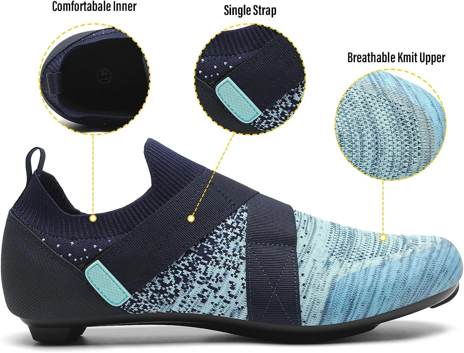 Unisex Cycling Shoes Compatible with Peloton Bike & SPD Indoor Road Riding Biking Bike Shoes with Delta Cleats Included for Men Women