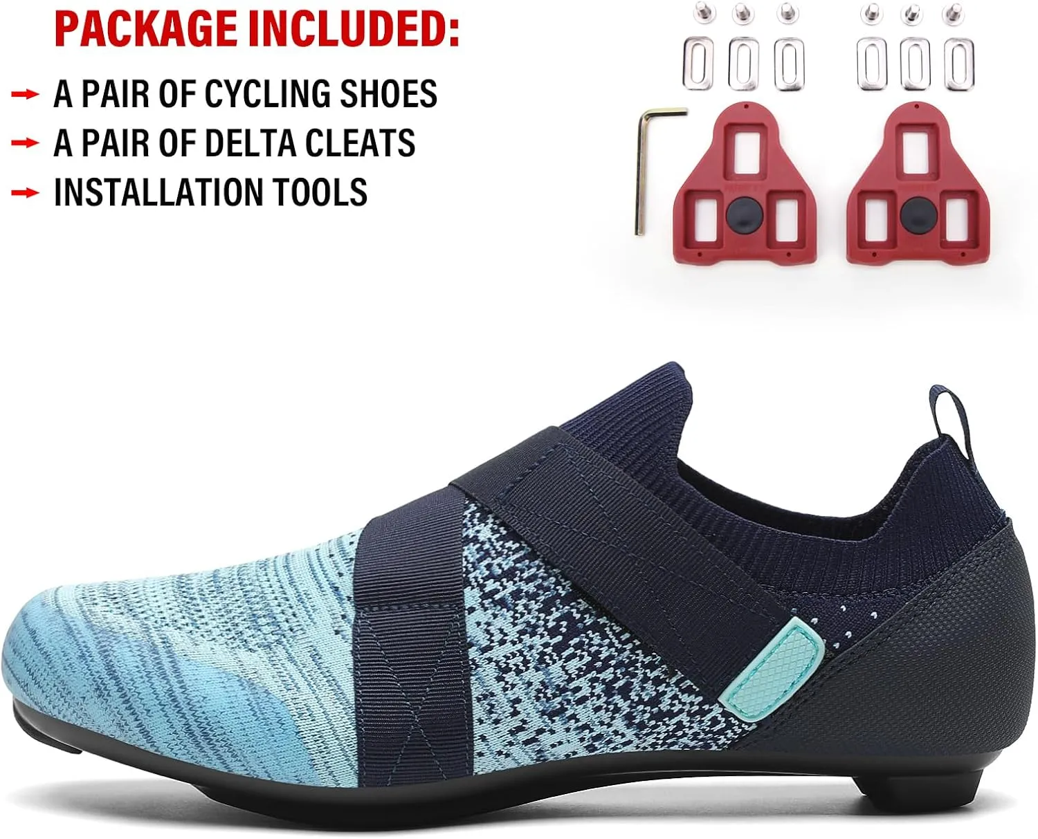 Unisex Cycling Shoes Compatible with Peloton Bike & SPD Indoor Road Riding Biking Bike Shoes with Delta Cleats Included for Men Women